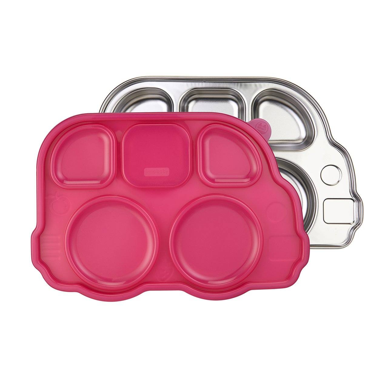 Innobaby Din Din SMART Stainless Steel Divided BPA Free Plate With Sectional Lid - Mega Babies