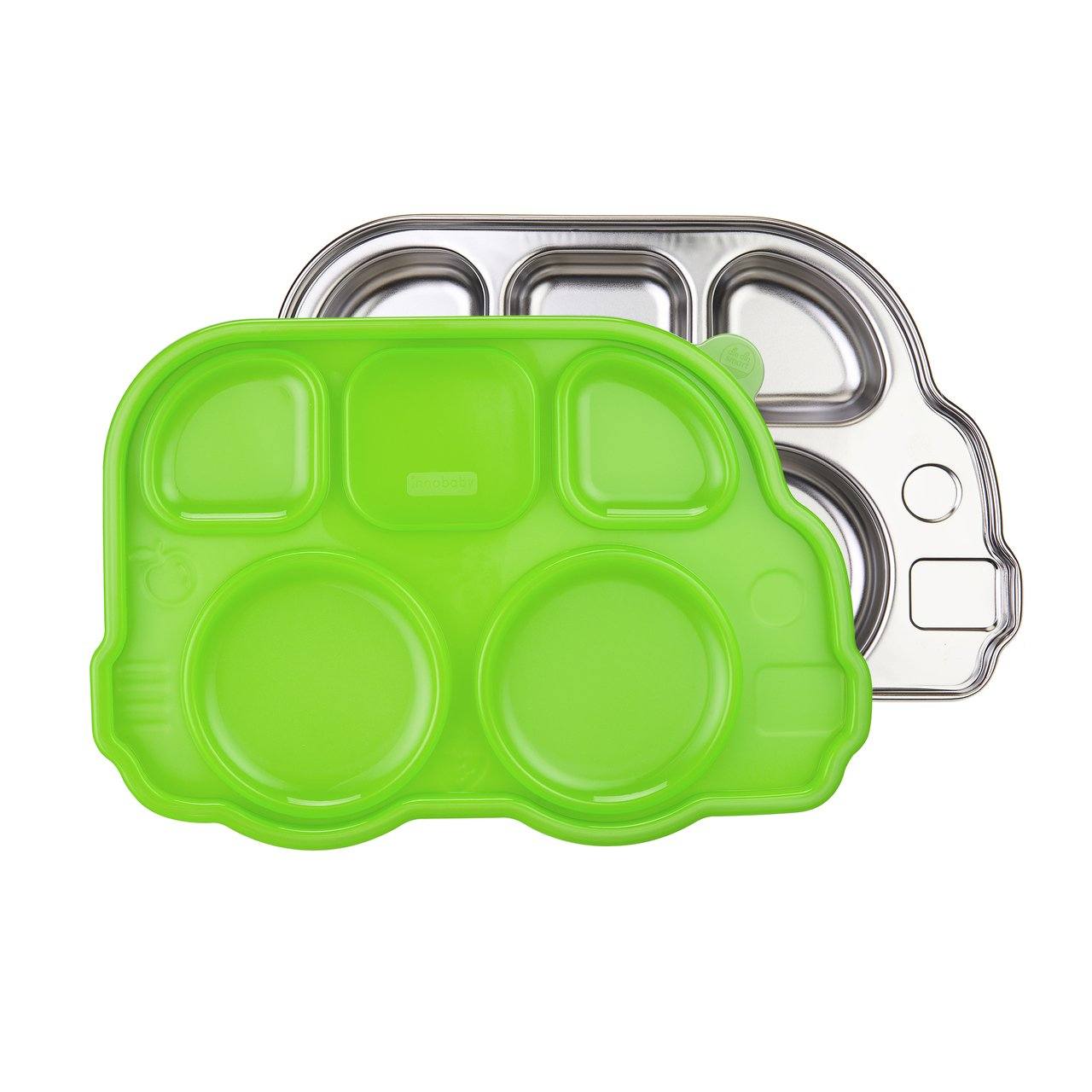 Innobaby Din Din SMART Stainless Steel Divided BPA Free Plate With Sectional Lid - Mega Babies
