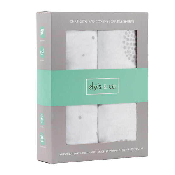 Ely's & Co. Cotton Cradle Sheet/ Changing Pad Cover - 2 Pack