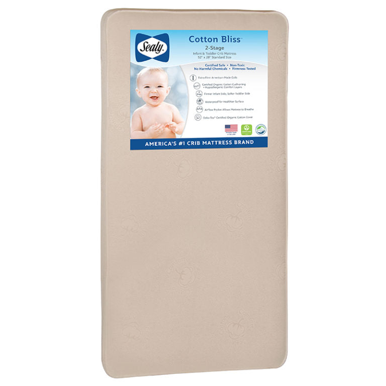 Sealy Nature Couture Cotton Bliss 2-Stage Crib and Toddler Mattress