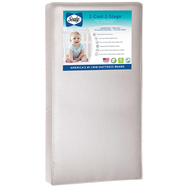 Sealy 2-Cool 2-Stage Crib and Toddler Mattress