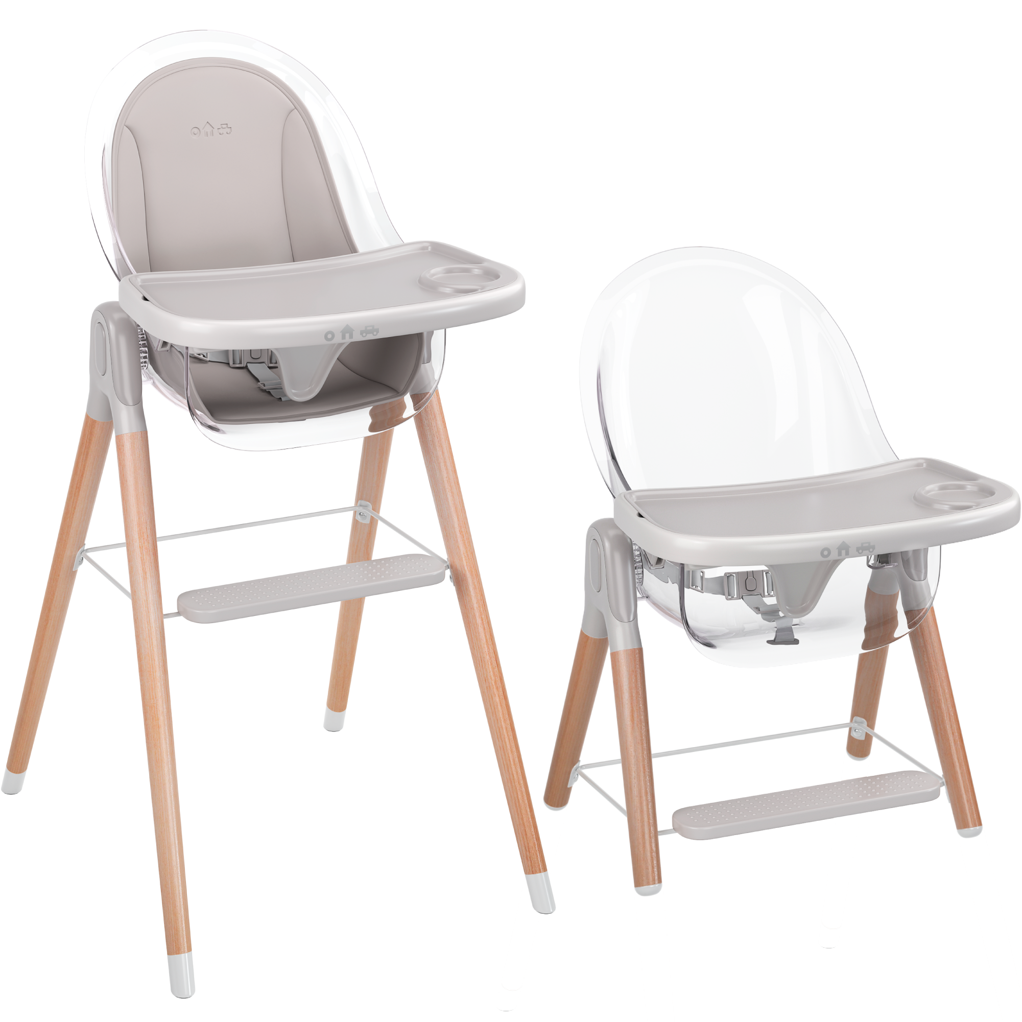 Children of Design Classic Non-Reclinable High Chair with Removable Se