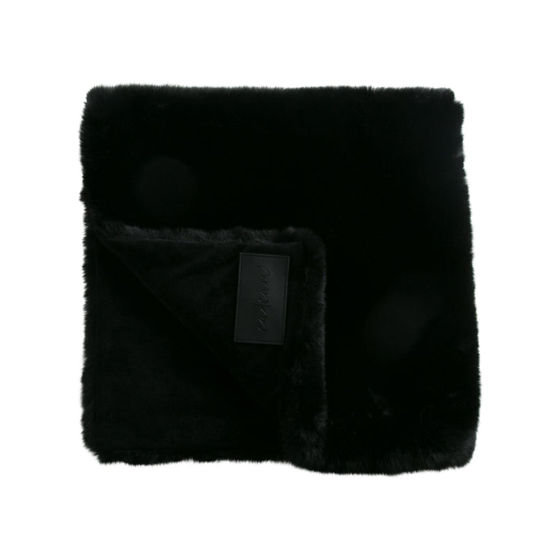 Get your Cadeau fluffy baby blanket from Mega babies in a vibrant black shade.
