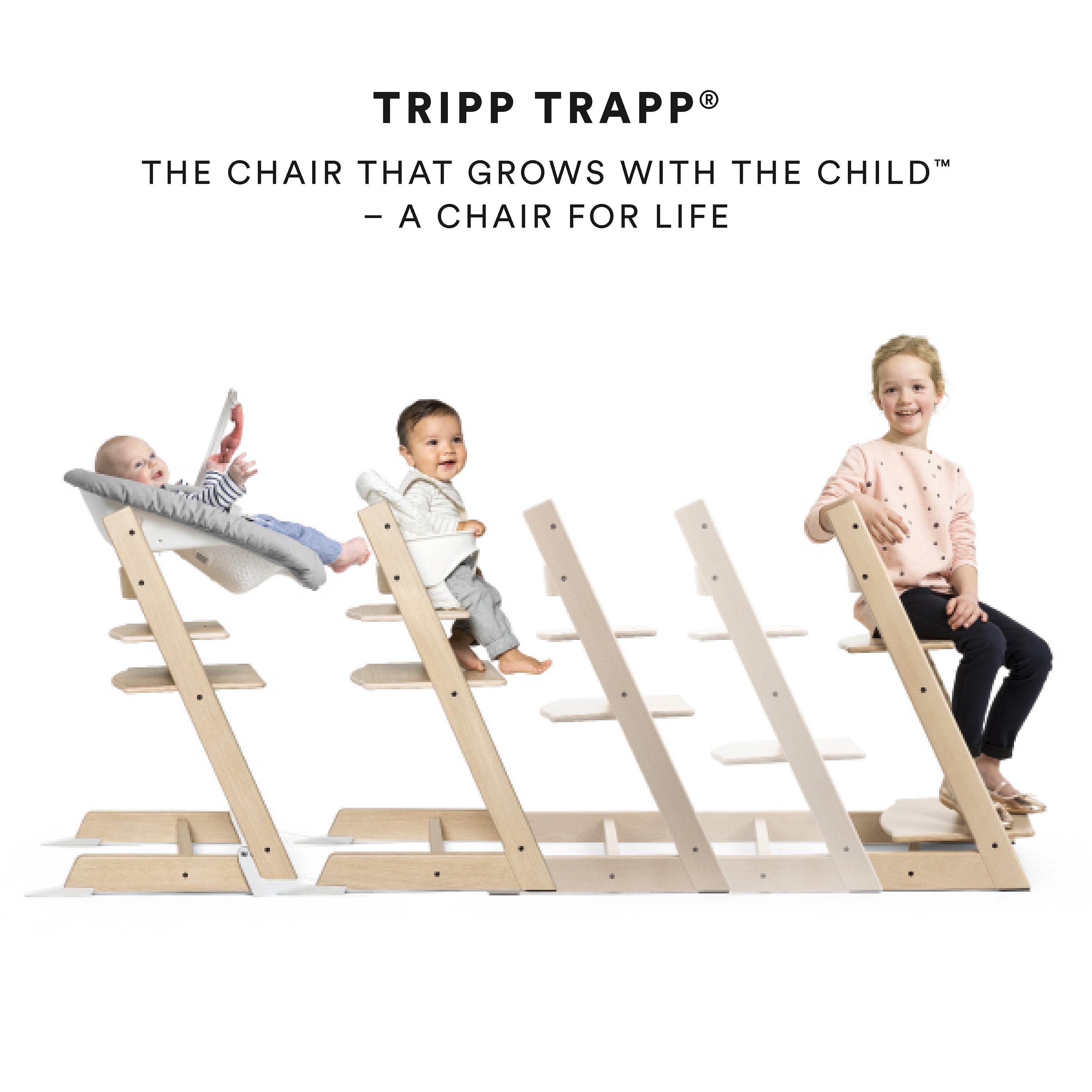 stokke newborn bundle Stokke Tripp Trapp Classic Wooden High Chair + Newborn Set – Natural