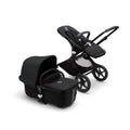 Choose Mega babies’ Bugaboo Fox stroller in a classic midnight black color.