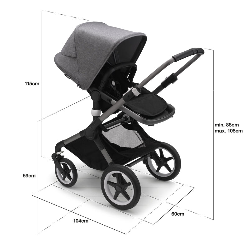 Mega babies provides full Bugaboo Fox measurements for your convenience.