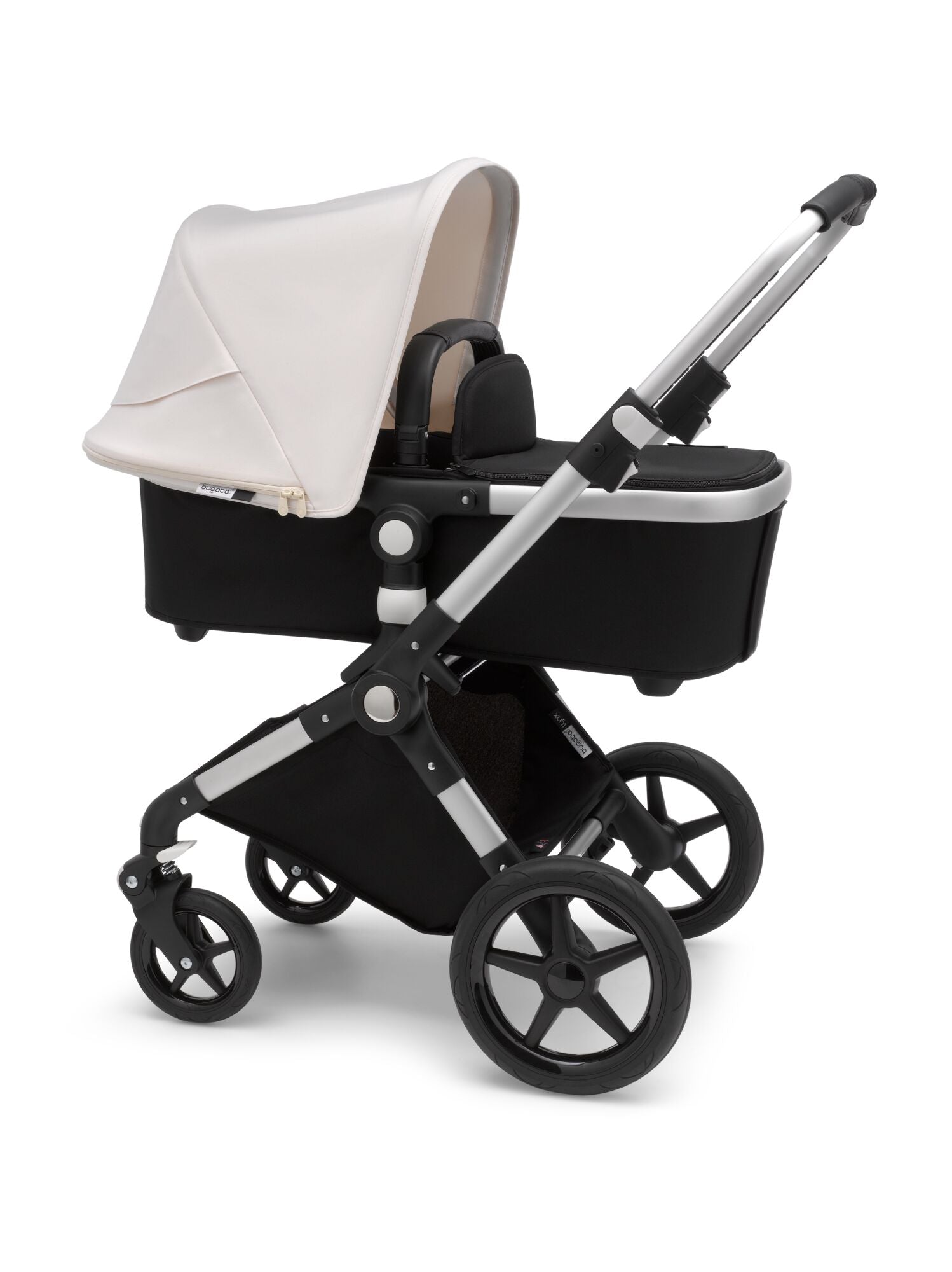 The Bugaboo Lynx stroller from Mega babies has a large basket to carry all your shopping.