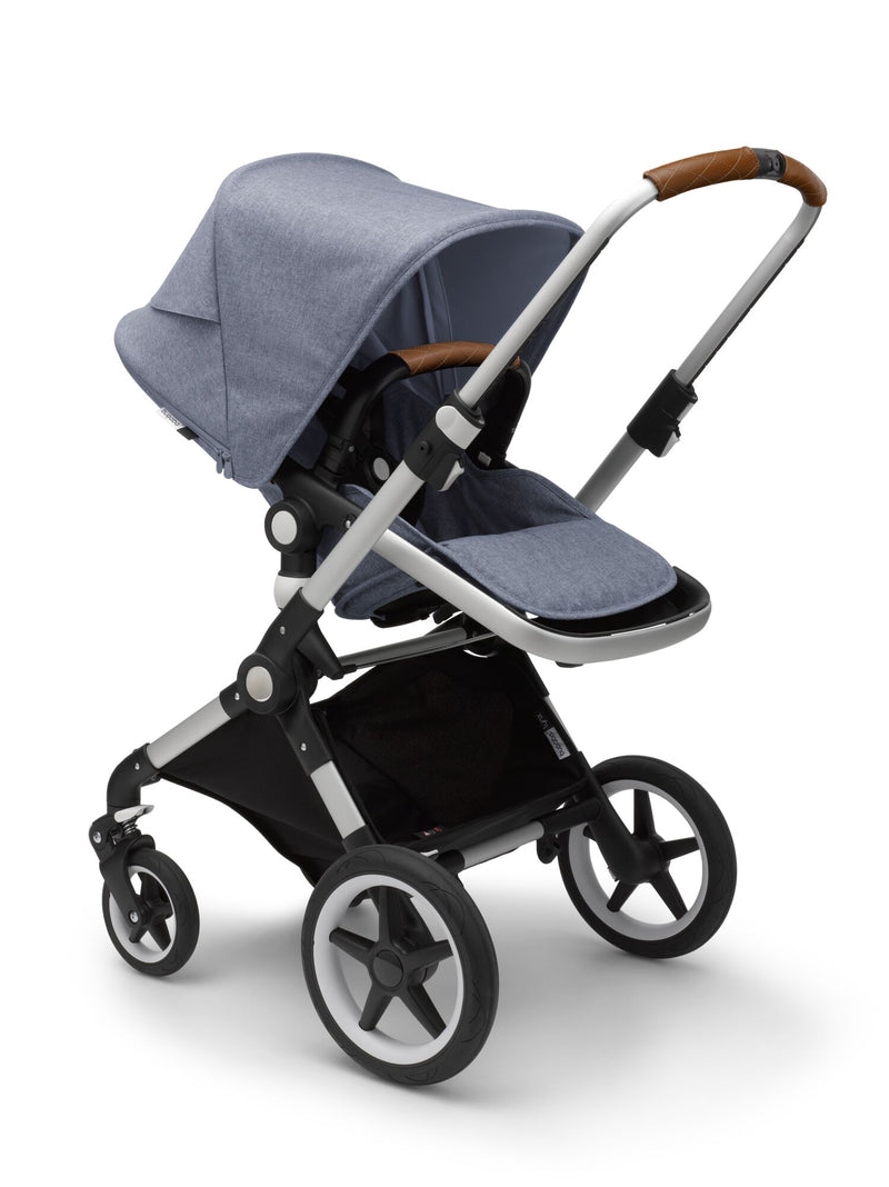 The Bugaboo Lynx stroller, sold by Mega babies, also comes in a blue mélange shade.