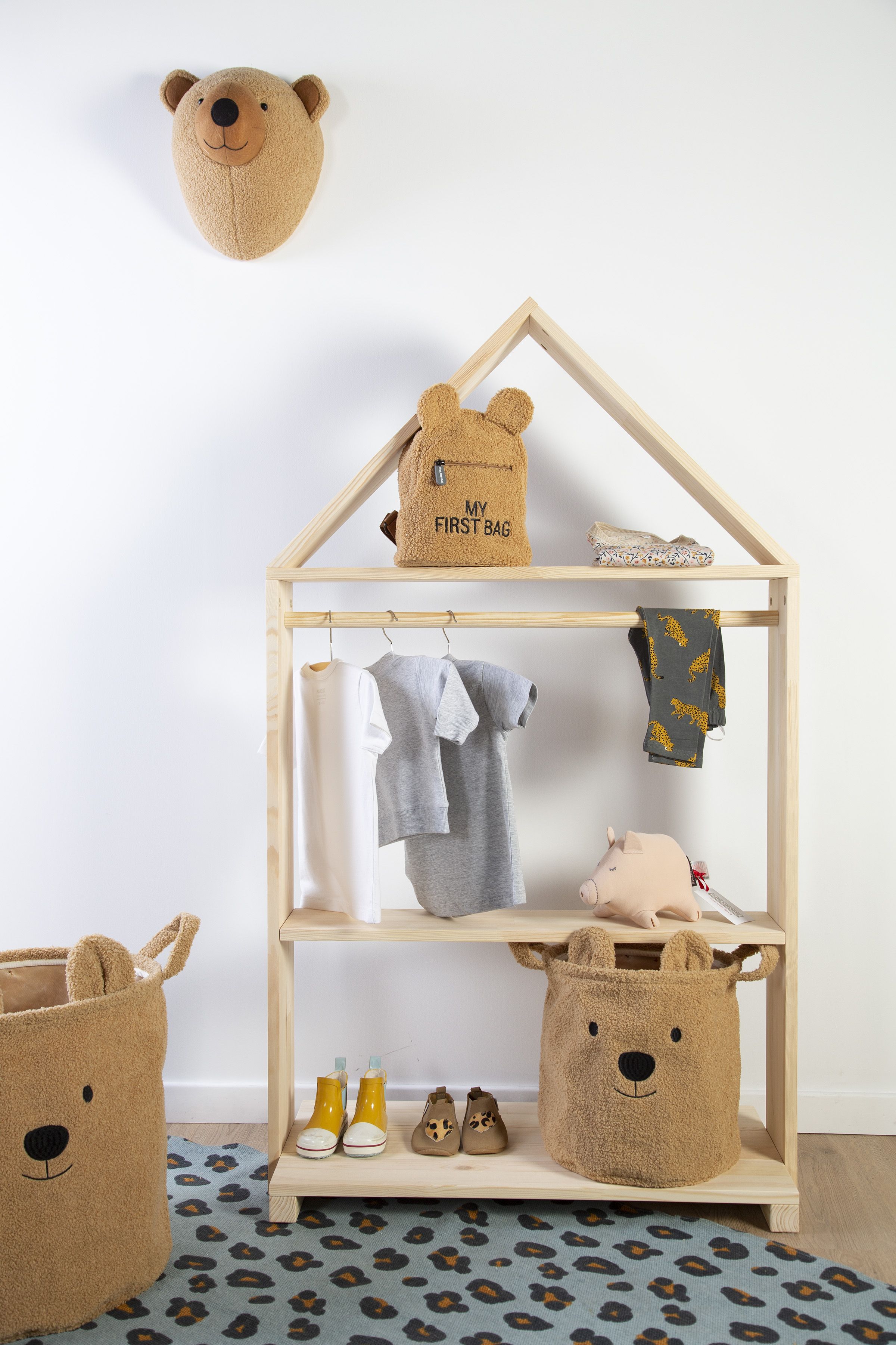 Childhome House Decorative Storage Rack + Wheels