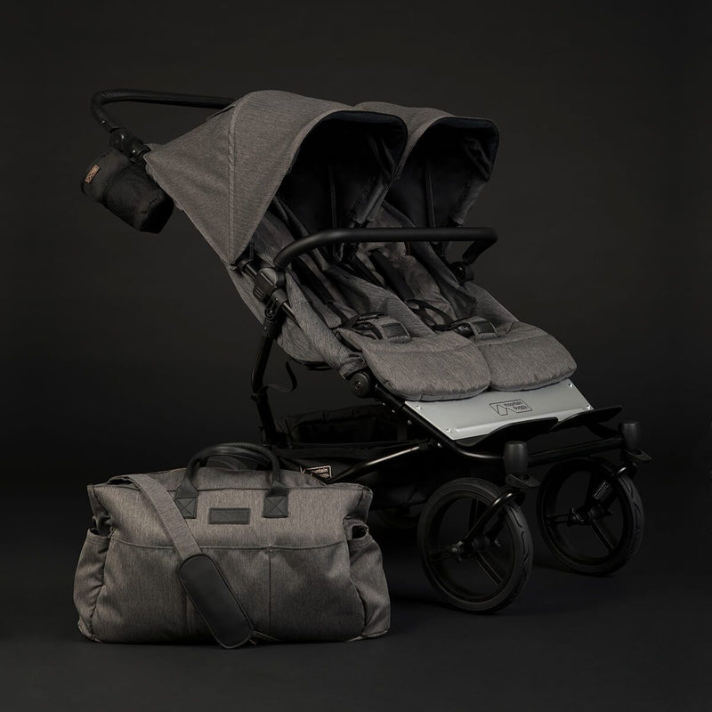 Mountain Buggy Duet Luxury Herringbone Double Stroller - With Free Carrycot Plus