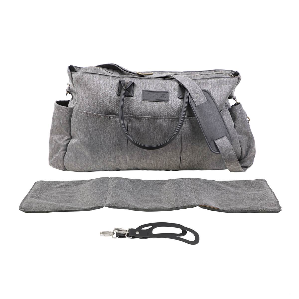 double stroller diaper bag Mountain Buggy Duet Luxury Herringbone Stroller