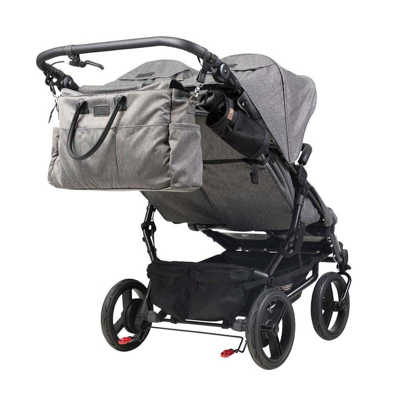 Mountain Buggy Duet Luxury Herringbone Double Stroller - With Free Carrycot Plus