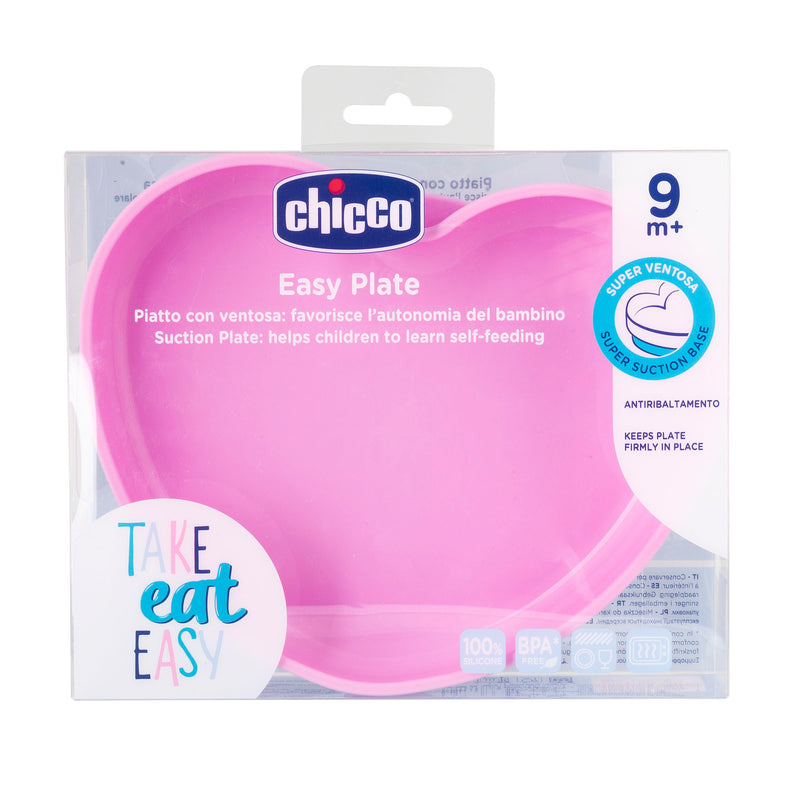 Chicco Easy Plate Silicone Heart Shaped Plate
