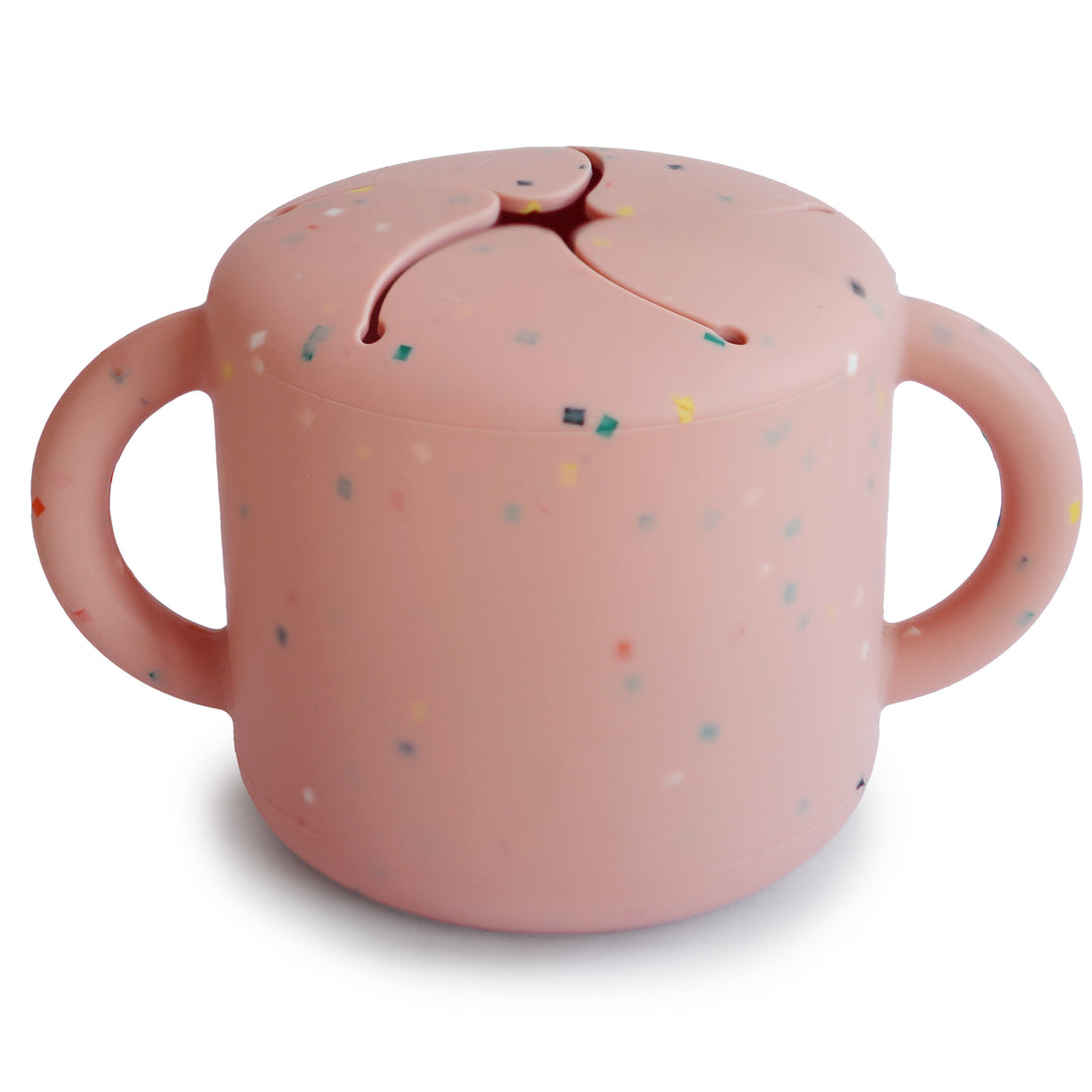 Mushie Silicone Snack Cup - Spill Proof, BPA Free, For Toddlers & Babies (Vanilla Confetti)