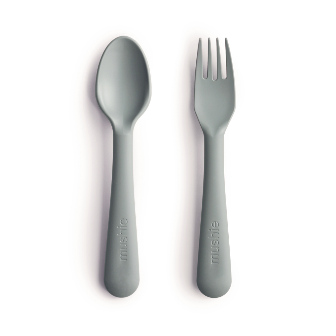 Mushie Dinnerware Fork and Spoon Set