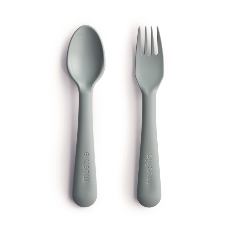 Mushie Dinnerware Fork and Spoon Set