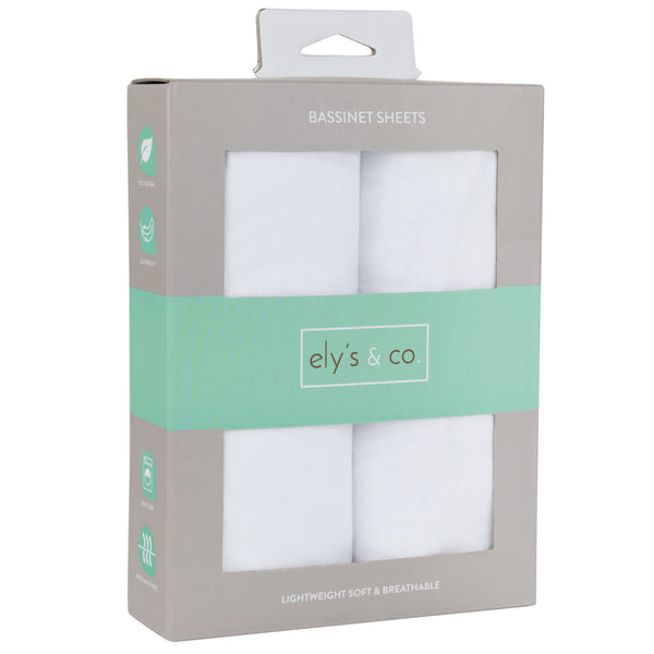 Ely's & Co. Cotton Bassinet Sheet - 2 Pack