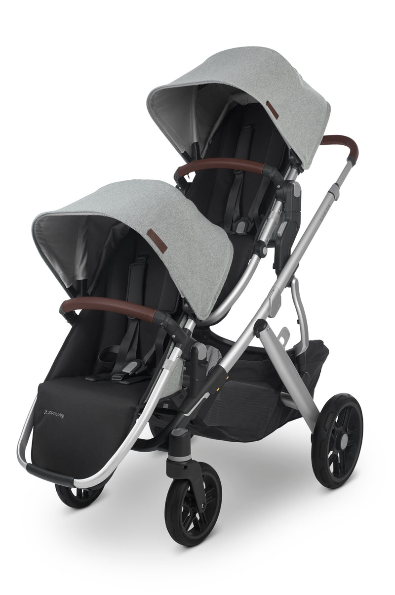 You can use the Vista V2 from Mega babies in the double stroller mode.