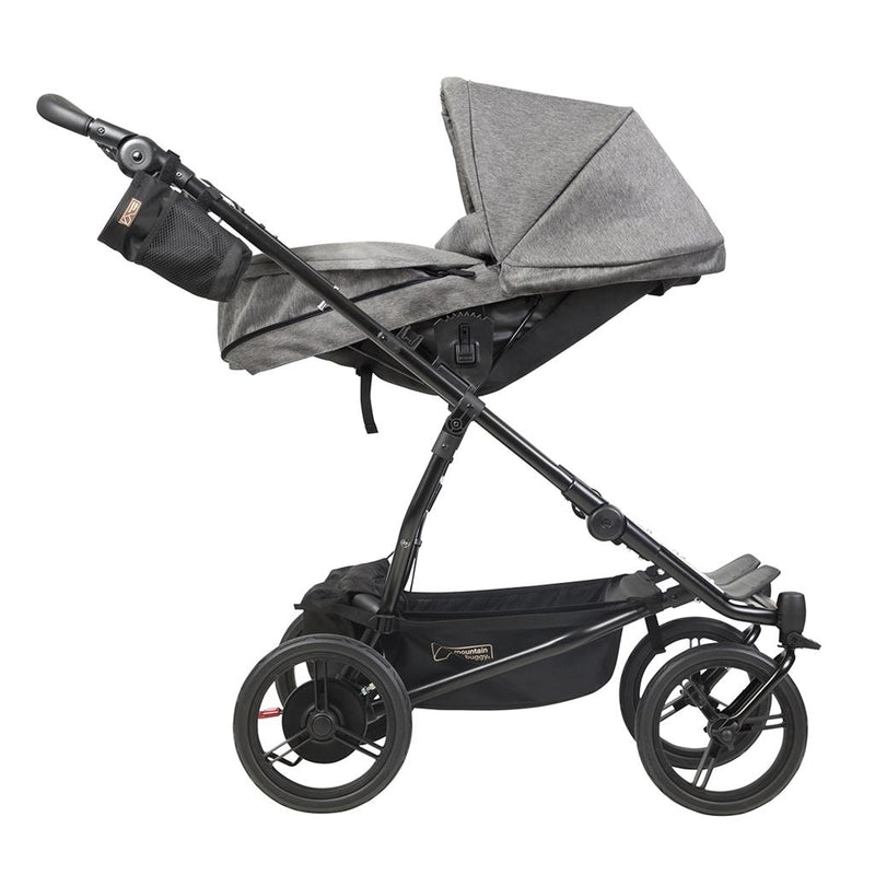 Mountain Buggy Duet Luxury Herringbone Double Stroller - With Free Carrycot Plus
