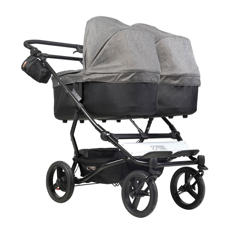 Mountain Buggy Duet Luxury Herringbone Double Stroller - With Free Carrycot Plus