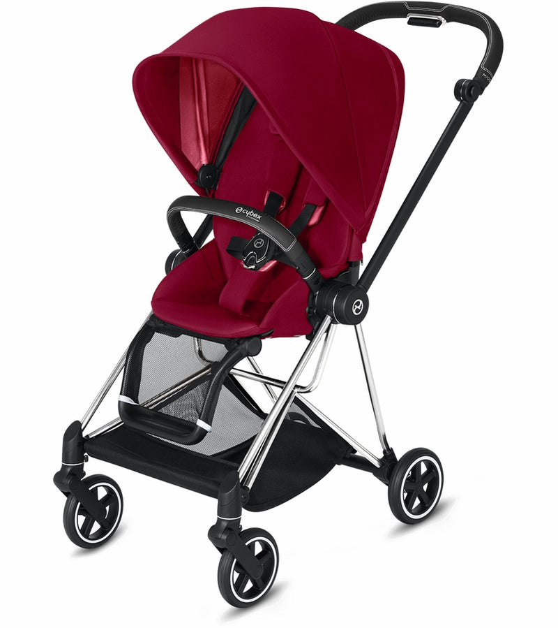 Choose the red version of Mega babies' Cybex Mios Stroller to add a splash of color!