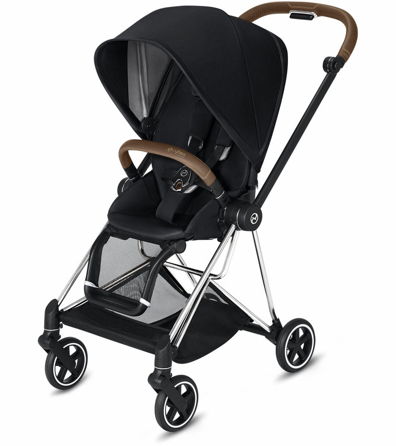 The Cybex Platinum Mios Stroller sold by Mega Babies comes in a classic premium black shade.