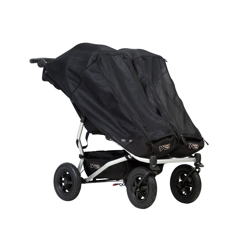 Mountain Buggy Duet Double Stroller Sun Cover Set (Black Out & Mesh Covers) - Mega Babies