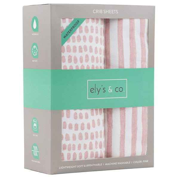Ely's & Co. Waterproof Crib Sheet - 2 Pack