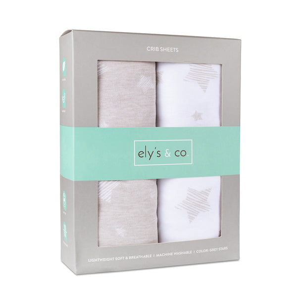 Ely's & Co. Cotton Crib Sheet - 2 Pack