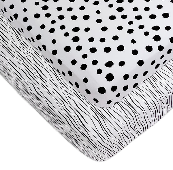 Ely's & Co. Cotton Crib Sheet - 2 Pack
