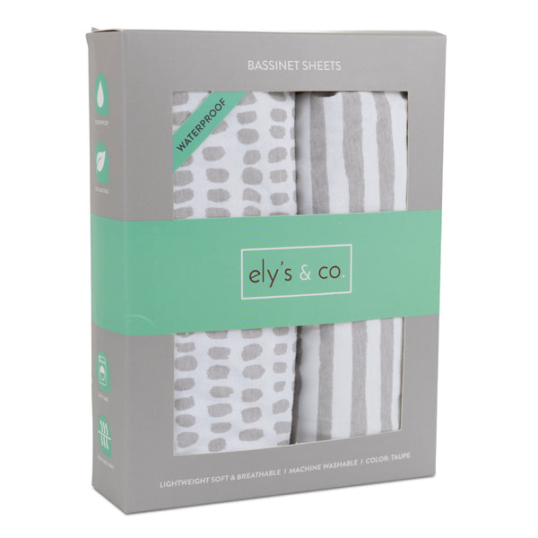 Ely's & Co. Waterproof Bassinet Sheet - 2 Pack