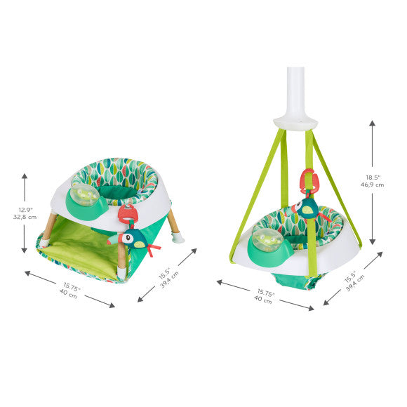 evenflo tiny tropics Evenflo ExerSaucer 2-IN-1 Baby Seat + Door Jumper
