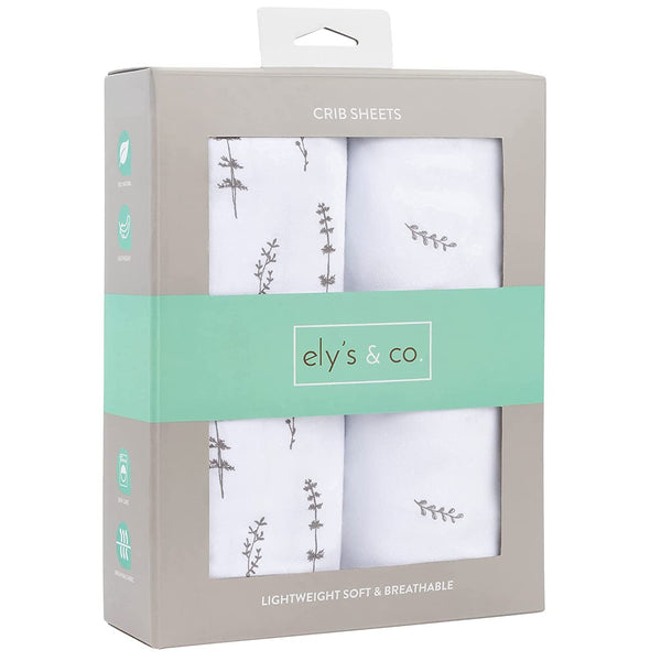 Ely's & Co. Cotton Crib Sheet - 2 Pack