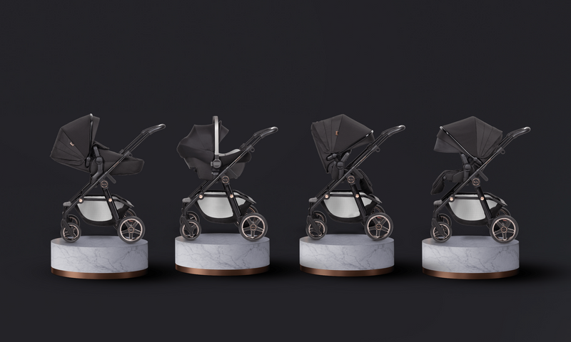 The Silver Cross Comet Eclipse converts into 4 different modes. Featured by Mega babies.