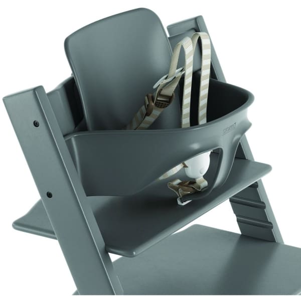 Stokke Tripp Trapp Baby Set With Extended Glider - Beech / Storm Grey - High Chairs