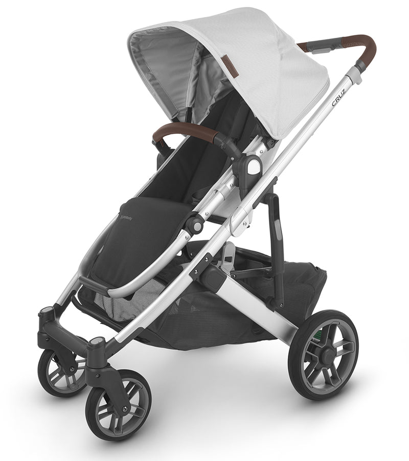 The UPPAbaby CRUZ V2 Stroller - 2020 - Mega Babies looks great in a white marl shade.