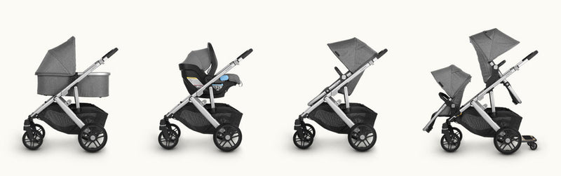 Use Mega babies' UPPAbaby Vista V2 in whichever position you wish.
