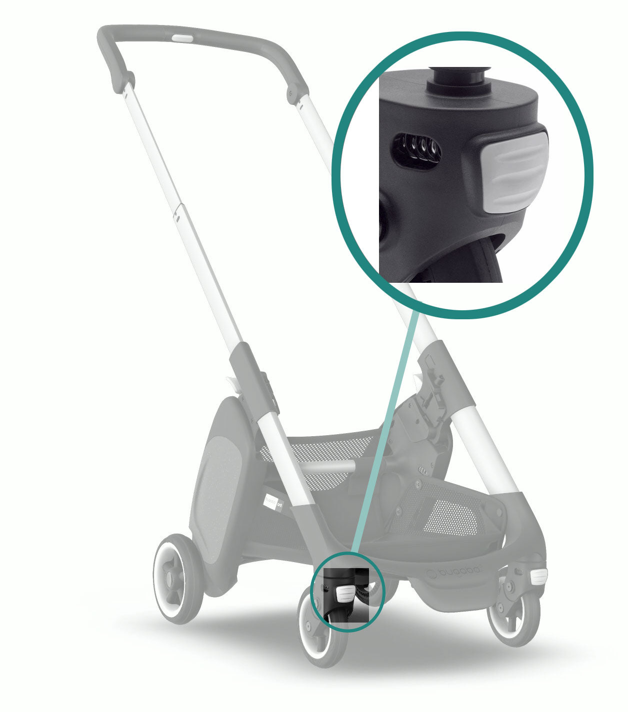 bugaboo ant parts Bugaboo Ant Swivel Wheels Release Buttons